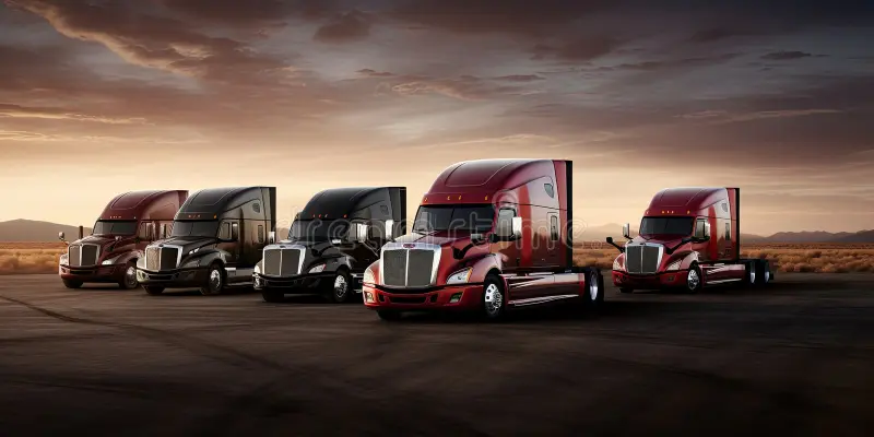 Fleet of trucks